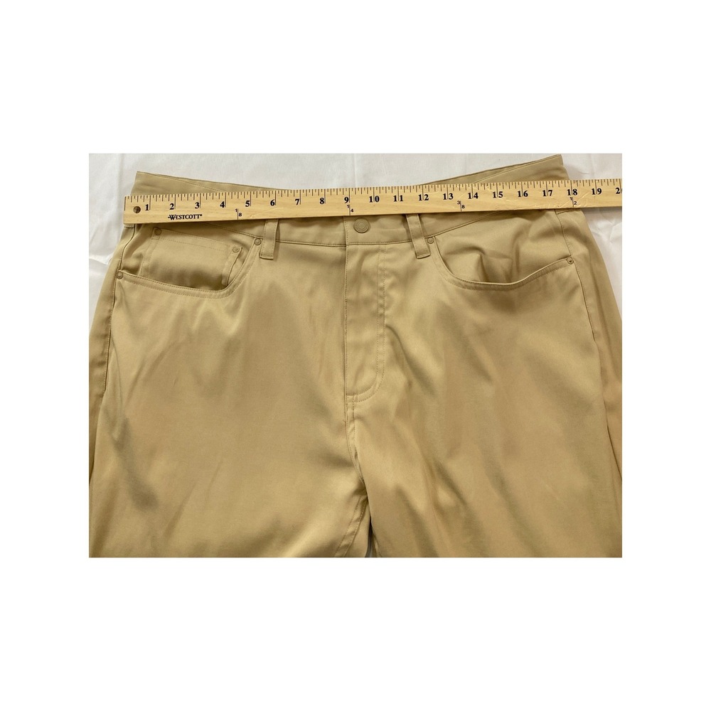 Brooks Brothers Mens 36x32 Performance 5-Pocket Pants Khaki Tan Stretch Straight - Picture 13 of 16